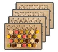 Ujjdwiurgh 4 PCS Tapis de Cuisson en Silicone pour Macarons, Comme Indiqué, pour des Macarons Parfaits et une Cuisson Homogène