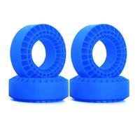 Ujjdwiurgh 4 Pièces 1.9 Pouces Silicone Caoutchouc Pneu Roues Insérer Mousse pour 1/10 RC Crawler Voiture TRX4 SCX10 Pro/Capra /GEN8/MST Bleu