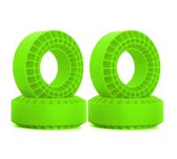 Ujjdwiurgh 4 Pièces 1.9 Pouces Silicone Caoutchouc Pneu Roues Insérer Mousse pour 1/10 RC Crawler Voiture TRX4 SCX10 Pro/Capra /GEN8/MST Vert