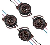 Ujjdwiurgh 4 Pièces 3157 Prises de Faisceau Pré-Câblées, Adaptateurs de Prise D'Ampoule LED de Voiture, Connecteurs de Prise en Queue de Cochon D'Ampoule