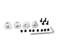 Ujjdwiurgh 4 PièCes 5Mm À 12Mm Adaptateur Hexagonal de Moyeu de Roue de Combinaison MéTallique pour D12 C14 C24 C34 MN D90 D91 MN99S PièCes de Mise À Niveau de Voiture RC,