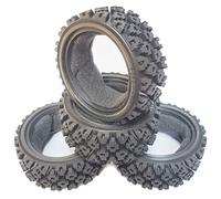 Ujjdwiurgh 4 PièCes 70Mm 1/10 RC Tout-Terrain Voiture Pneus en Caoutchouc Roues Pneus pour TT01 TT02 XV01 LC Racing PTG-2