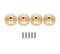 Ujjdwiurgh 4 PièCes Adaptateur Hexagonal de Roue en Laiton Robuste Poids D'éQuilibre pour SCX24 90081 Mises à Niveau 1/24 PièCes de Voiture sur TéLéCommandéE