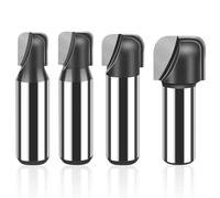 Ujjdwiurgh 4 Pièces Bol et Plateau Fraise à Nez Rond Tête de Rainure Coupe-Bois Outils de Travail Du Bois Outil de Coupe de Sculpture 12mm