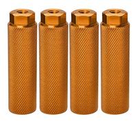 Ujjdwiurgh 4 PièCes Chevilles de VéLo, PéDales de VéLo de Pied de Plomb AntidéRapantes en Alliage D'Aluminium Chevilles BMX pour 3/8 Pouces Axles Accessoires de VéLo, Jaune