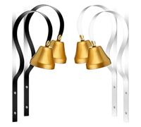 Ujjdwiurgh 4 Pièces Cloche de Commerçant Sonnette Antique Sonnette de Commerçant Sonnette de Dressage de Chien Cloche D'Anneau pour L'Ouverture de Porte