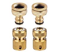 Ujjdwiurgh 4 PièCes Connecteur de de Tuyau de Jardin 1/2 Pouce et 3/4 Pouces Taille Connecteur de Tuyau de Tuyau 2 en 1 et 1/2 Pouce