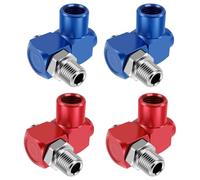 Ujjdwiurgh 4 Pièces Connecteur de Tuyau D'Air, Raccord de Tuyau D'Air Rotatif à 360 Degrés en Aluminium 1/4 Pouces Raccords D'Air Pivotants Industriels 150PSI