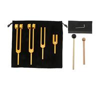 Ujjdwiurgh 4 Pièces Diapason (4096C, MI528, 128C, OM136.1), Corps Diapasons pour Chakra Set, Son