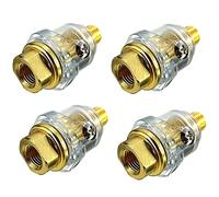Ujjdwiurgh 4 Pièces D'Outils Pneumatiques Mini Huileur 1/4 Pouces NPT Huileur Huileur pour Huileur D'Outils Pneumatiques à Compression D'Air-Jaune