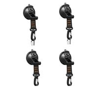 Ujjdwiurgh 4 Pièces Heavy Duty Ventouse 360° Rotatif Camping Ventouse Crochets avec Anneau D pour Auvent-Orange