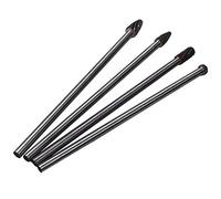 Ujjdwiurgh 4 Pièces Longue Portée Fraise Rotative Double Coupe en Tungstène Peu de Carbure Tige de 1/4 Pouce de 6 Pouces