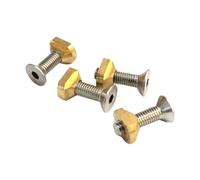 Ujjdwiurgh 4 Pièces M6 D'Hydroptère Écrous en T en Laiton pour Surfer sur Toutes Les Pistes D'Hydroptère en Plein Air Accessoires de Surf Or