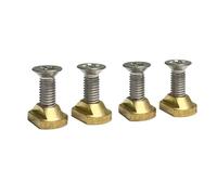 Ujjdwiurgh 4 Pièces M8 D'Hydroptère Écrous en T en Laiton pour Surfer sur Toutes Les Pistes D'Hydroptère en Plein Air Accessoires de Surf Or