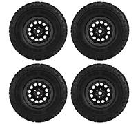 Ujjdwiurgh 4 PièCes MéTal 2.2 Beadlock Roue Jante Pneus Ensemble pour 1/10 RC Voiture sur pour TRX4 TRX6 SCX10 RR10 PièCes, Titane