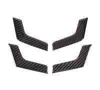 Ujjdwiurgh 4 PièCes Panneau de PoignéE IntéRieure de Porte de Voiture pour - W204 Cadre en Fibre de DéCoration Cadre Couverture Moulures IntéRieures