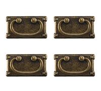 Ujjdwiurgh 4 PièCes PoignéEs de Tirage de Bague de Tiroir en Bronze Antique Antique, DéCoration de PoignéE de Porte de Meuble