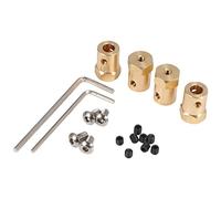 Ujjdwiurgh 4 PièCes SéRies 5Mm à 12Mm en Laiton Combinateur Moyeu de Roue Adaptateur Hexagonal pour B14 B16 B24 B36 C14 C24 MN D90 D91 TéLéCommandéE PièCes de Rechange de Voiture