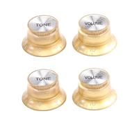 Ujjdwiurgh 4 Pièces Séries Boutons de Contrôle de Vitesse 2 Tons 2 Volumes pour Lp Guitare Boutons Dorés les Accessoires de Guitare