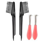 Ujjdwiurgh 4 PièCes SéRies Brosse une Cheveux Outil de Nettoyage Peigne de Nettoyage Brosse une Cheveux Brosse une Cheveux Nettoyeur Râteau pour Enlever Saleté Maison et Salon Utilisation