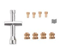 Ujjdwiurgh 4 PièCes SéRies en Laiton Prolongé 7Mm Moyeux de Roue Hexagonale Combinateur 4Mm éLargi pour SCX24 90081 1/24 PièCes de Mise à Niveau de Voiture TéLéCommande sur