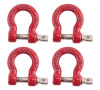 Ujjdwiurgh 4 PièCes SéRies en MéTal Rouge Pare-Chocs D-Ring Crochet de Remorquage pour 1/10 TéLéCommandéE Voiture sur -4 SCX10 90046 D90