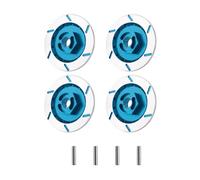 Ujjdwiurgh 4 PIÈCES SéRies Frein en BoîTe de Jante de Disque Adaptateur Hexagonal en MéTal 12MM pour TéLéCommande 1/10 Voiture Bogie Poisson Mouche 94123 94122 D4, Bleu