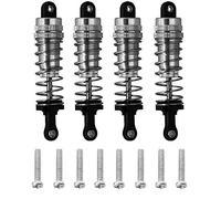 Ujjdwiurgh 4 PièCes SéRies MéTal Amortisseur Amortisseur Remplacement Accessoire Convient pour Les PièCes de Voiture de Course 144001 1/14 DéRive de la TéLéCommande, Gris