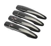 Ujjdwiurgh 4 PièCes SéRies pour Navara NP300 2015-2020 Fibre de Voiture Porte PoignéE Couverture Garniture Autocollant DéCoration Accessoires