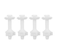 Ujjdwiurgh 4 PièCes SéRies Vis de Boulon de CharnièRe de SièGe de Toilette avec éCrous et Rondelles en Plastique de PièCes de Rechange pour SièGe de Toilette