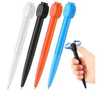 Ujjdwiurgh 4 Pièces Stylos à Bille Réducteurs de Rotation ABCD Gadget Stylo Anti-Stress pour le Bureau Facile à Installer Facile à Utiliser