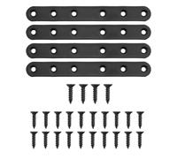 Ujjdwiurgh 4 PièCes Support Plat Droit en Acier Inoxydable Plaque de RéParation pour Bois MéTal Support de Jonction pour Meubles en Bois