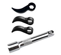 Ujjdwiurgh 4 Pièces Tête D'Adaptateur de Clé à Levier, Outil de Tête D'Adaptateur de Pied-de-Biche, Outils de Réparation de Voiture de Retrait de Demi-Arbre avec Barre D'Extension 1/2