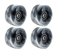 Ujjdwiurgh 4 Roues de Patin à roulettes avec Roulements pour Patinage à Double RangéE et Planche à roulettes 32 Mm X 58 Mm 82A, Noir