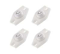 Ujjdwiurgh 4 Roulettes Universelles Auto-Adhésives en Acier Inoxydable pour Meubles, Rotation à 360°, Blanc