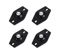 Ujjdwiurgh 4 Roulettes Universelles Auto-Adhésives en Acier Inoxydable pour Meubles, Rotation à 360°, Noir