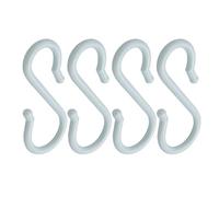 Ujjdwiurgh 4 x Crochet de forme de S en plastique bleu