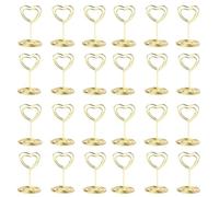 Ujjdwiurgh 40 PC Porte-Cartes Porte-Cartes Nom Clips de Menu Porte-Affiches de Table pour Fête Or
