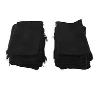 Ujjdwiurgh 40 Pcs Toile Zipper Pouch Toile Maquillage Crayon Case Vierge DIY Artisanat pour Voyage DIY Artisanat ÉCole Noir