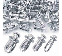 Ujjdwiurgh 40 Pièces Écrous à Pétales à Vis D'Expansion, Écrous Jack M 4 M5 M6 M8, Écrou Métallique en Forme de Pétale pour Cloison Creuse en Fer et Plaques de Plâtre