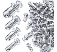 Ujjdwiurgh 40 Pièces M 4 M5 M6 M8 Écrous à Pétales, Écrou à Vis D'Expansion, pour Mur Creux Fer Plastique PolywoodPressboard Panneau Dur Argent