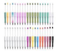 Ujjdwiurgh 40 PièCes Stylo à Bille Perlé Bricolage Stylo en Plastique Cadeau Personnalisé éCole Bureau Fournitures D'éCriture Papeterie Cadeau de Mariage