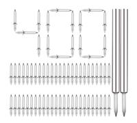 Ujjdwiurgh 400 Pièces de Clous Sans Soudure à Double Tête, Vis en Métal Argenté pour Plinthe Sans Laisser de Traces, Clous à Filetage Spécial Caché