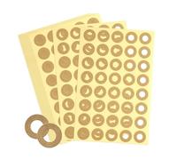 Ujjdwiurgh 4000 Autocollants Renforcement Perforation Trous, Autocollants Auto-Adhésifs 1/4 Pouce Diamètre pour Classeur à Feuilles Mobiles Protecteurs Trous Papier Marron