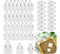 Ujjdwiurgh 45 Pièces Cintres pour Cadre Sans Clous Cintres pour Photos Sans Clous pour Art Mural Cadre Photo Salle de Bain Placard Cuisine Porte de Maison