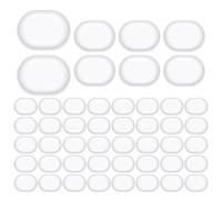 Ujjdwiurgh 48 PièCes Amortisseurs de Tambour Tampons de Gel Silencieux de Tambour en Silicone Amortisseur de Tambour Souple Tampons de Sourdine Tampon de Gel D'Amortissement (Transparent)