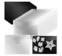 Ujjdwiurgh 48 Pochettes de Rangement pour Tampons et Matrices avec Feuilles Magnétiques en Caoutchouc, Organisateur D'Autocollants Étanche et Réutilisable, Support de Reçus