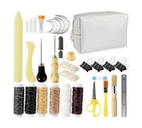 Ujjdwiurgh 49 Outils de Reliure à Main pour Débutants, Fournitures de Reliure, Règle en Acier pour L'Artisanat de Reliure DIY