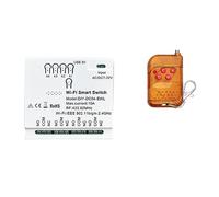 Ujjdwiurgh 4CH WiFi Interrupteur Intelligent + RF433 T¨¦l¨¦commande 7-32V 2.4G WiFi Module Domotique pour IFTT Home R¨¦sistant