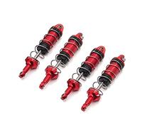 Ujjdwiurgh 4Pcs Amortisseur en MéTal pour SCY 16101 16102 16103 1/16 RC Car Upgrades PièCes Accessoires, Rouge